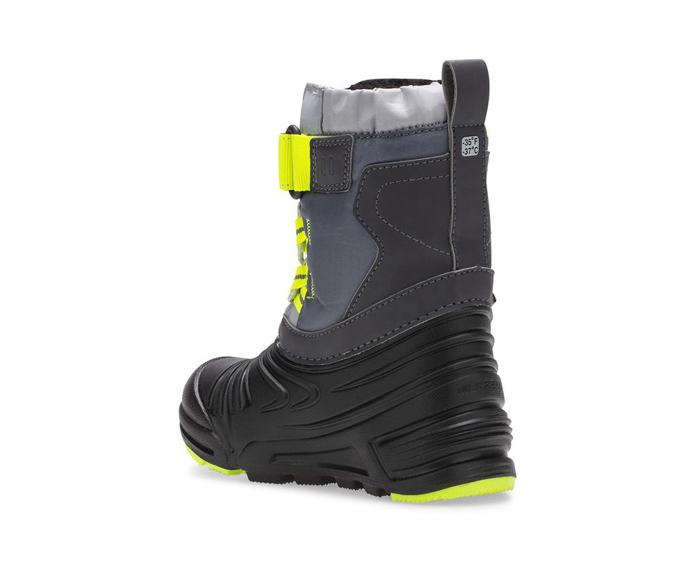 Merrell Boots Black/Grey/Green - Snow Quest Lite 2.0 Waterproof Jr. - Kids 26GOMYPVZ